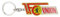 1. FC Union Berlin Schlüsselanhänger LOGO - 51 x 18 mm - robuster Metall-Schlüsselanhänger in Vereinsfarben - konturgestanzt
