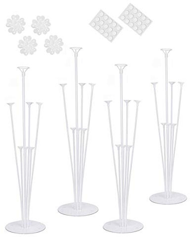 Kit de support de ballon de table avec support de support de tasse/poteau/base de ballon pour l'obtention du diplôme, mariage, anniversaire, décorations de fête
