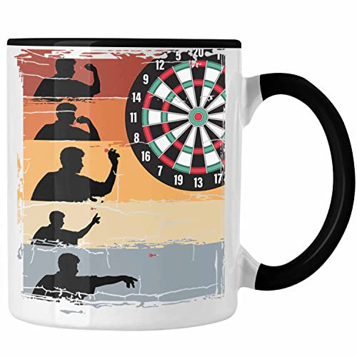Trendation - Dart-Spieler Tasse Dartpfeil Spruch Männer Dart-Spieler Geschenkidee Grafik (325 ml)