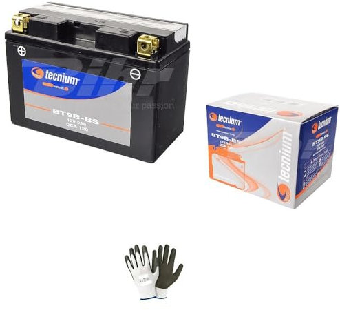 COMPATIBILE CON YAMAHA YZF R6 (RJ03/RJ05/RJ09) 600 2001-2005 BATTERIA GIA' PRONTA ALL'USO TECNIUM YT9B-BS BATTERIE 8 AMPERE 12 VOLT SPECIFICA PER MOTO SCOOTER 150X68X105