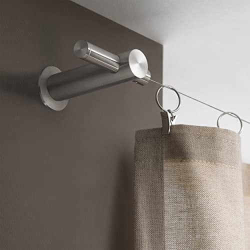 Gardinen-Seilspanngarnitur bis 10 Meter, Edelstahl gebürstet - PHOS Design