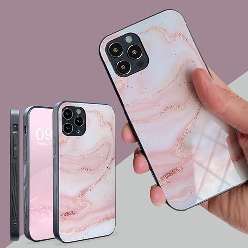 eLEXAL iPhone 11 Marble Case, Silicone [Soft TPU Edges] [Glossy Back] Protection Bumper (Rose Gold)
