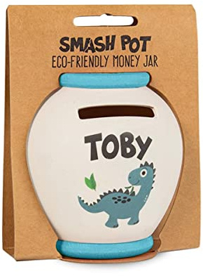History & Heraldry Personalised Bamboo Smash Pot Money box (Toby)