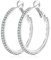 MOROTOLE 925 Sterling Silber Strass Hoop Ohrringe Mode dünn Silber Strass Hoops Hypoallergene große Silber Hoops Ohrringe für Frauen Mädchen Schmuck Geschenke 20/30/40/50/60/70mm Silber Creolen