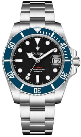 FINNIAN CADISEN Automatik Uhr Herren Mechanische Automatikuhr Saphirglas Rostfreier Stahl Klassisch Homage (8216Gold)