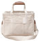 Bimhayuu Canvas Tote Bag mit mehreren Taschen Baby-Wickeltasche Tote Handtasche Multitalent Organizer Casual Shoulder Crossbody Bag mit Fächern für Mama und Papa (Beige)