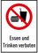 Daged Essen und Trinken verboten Aufkleber 23x16 cm Hinweiszeichen Sticker T-255