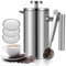 Wrobic Cafetière à piston française - 1 000 ml - Isolation à double paroi en acier inoxydable - Système de filtration à 3 niveaux - Pour la maison, le camping et le bureau (6 tasses à 8 tasses)