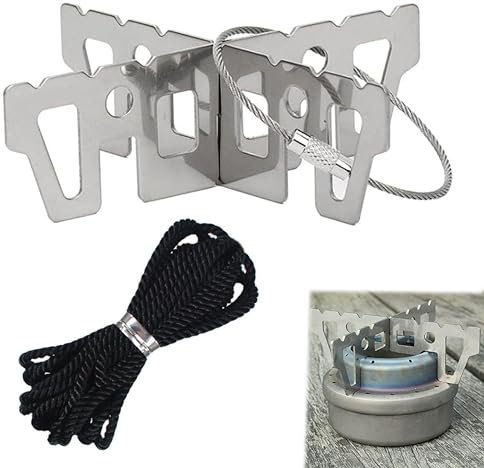 CZNBZIU 2 Stück Alkohol Kreuzständer Edelstahl Alkohol Herd Rack Halter Tragbar Alcohol Stove Stand Camping Herd Ständer Outdoor Alkohol Ofen Halter Topfkreuz Kreuzständer Für Picknick Wandern
