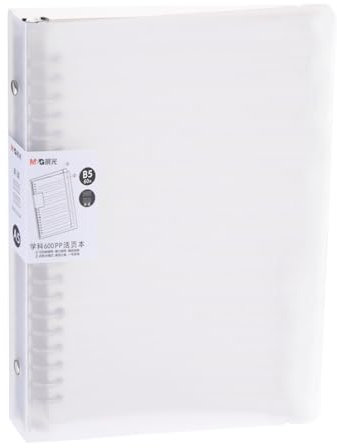 M&G Telescoping Binder Notebook, B5 26 Holes Spiral Ring 60 Sheets Notepaper Refillable Ring Binder with Frosted Cover for Office Home