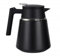 1L Thermoskanne, 304 Edelstahl Doppelwandige Vakuumisolierung, Kaffeekanne Thermo, Isolierkanne 8h Hitze / 16h Kälte (Schwarz, 1L)