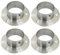 Yuqim Confezione da 4 basi rotonde per pali in acciaio inox, resistenti per ringhiere, staffe di ancoraggio per pali per recinzioni, supporti per tubi rotondi (51 mm, argento)