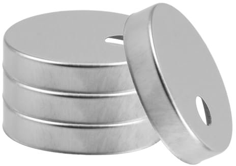 jojofuny 2 Pcs Toilet Screw Cover Caps - Push-On Toilet Stainless Steel Screw Bolt Caps 1.77 * 0.31 inch