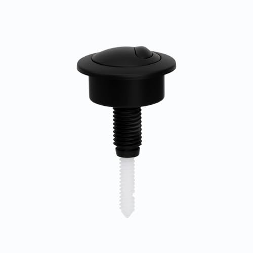 Botón pulsador de cisterna de inodoro de doble descarga para modelo 49, botón de plástico ABS, apto para agujeros estándar de cisterna de 38 a 42 mm (negro)