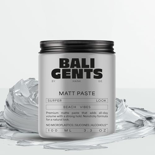 BALI GENTS Matt Paste – Haarstyling-Paste für Männer mit starkem Halt & mattem Finish – Stylingcreme mit Kokos- & Candelillawachs – Ohne Silikone – 100 ml