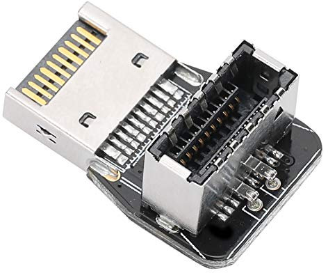 Adaptador de cabecera USB 3.2 Gen 1 a USB 3.2 Gen 2, adaptador frontal tipo E, placa base para PC, USB3.1 10G, convertidor de codo de dirección de 90 grados PH74A