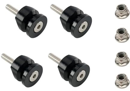 DTYBJN Top Case Moto Lot de 4 entretoises de Fixation pour Coffre de Moto, Fixation Rapide, pour Bagages arrière, boîte à Outils Motos Valise en(Black 02)