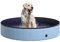 Pawhut Piscina Pieghevole per Cani in PVC, Azzurro, 160x30cm (Ã˜xH)