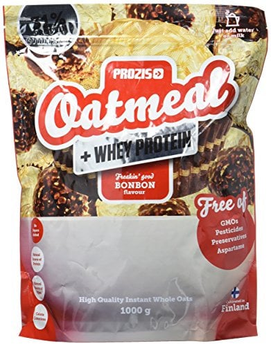 Prozis Oatmeal with Whey Protein 1000g, Farina D'Avena, Cereali Ricchi di Carboidrati di Alta Qualità e Fibre Sazianti, al Gusto Bonbon