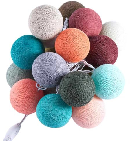 LED Lichterkette Feenlichter Bälle Vintage 20 Lichter