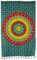 GURU SHOP Bali Sarong, Wandtuch, Wickelrock, Sarongkleid - Türkis/rot/gelb, Herren/Damen, Synthetisch