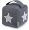 FiNeWaY Fabric Cube Door Stop - Decorative Doorstop Stopper with Handle – Ideal for Home Bedroom Kids Play Living Room Office with Handle (Grey - Star Print)