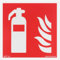 Señal de protección contra incendios Extintor según DIN EN ISO 7010 señal de plástico fotoluminiscente señal de PVC montada con cinta adhesiva de espuma especial de en la parte posterior