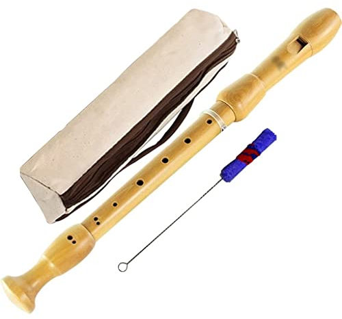 ZRAGEK Blockflöten Instrument, Deutsche & Barocke 8-Loch Blockflöte für Anfänger & Profis, Ahornholz, F-Taste, mit Reinigungsstab & Aufbewahrungstasche