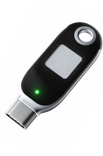 BioPass K26 Plus Clé de Sécurité Biométrique USB-C FIDO2 U2F – Authentification 2FA par Empreinte Digitale – Compatible Google, Microsoft, GitHub, Windows, macOS, Linux