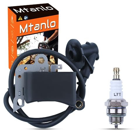 Mtanlo Zündspule mit L7T Zündkerze für Stihl TS400 TS460 Trennsäge 51 55 61 66 261 262 Trimmer