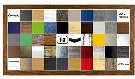 Colorello Deluxe Bilderrahmen Posterrahmen 35x120 cm Panorama und Quadrat Formate Eiche Rustikal Dekor Antireflex Kunstglas