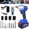 Huini Cordless Power Impact Wrench 2 in 1 Electric Impact Drill Driver with Brushless 420N.m. 1/2 Chuck, Fast Charger, Home Tools Kit Set (1 Battery)