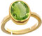 JAGDAMBA GEMS 12,25 Ratti, 11,55 Karat, AA++, natürlicher, zertifizierter Peridot-Edelstein in Gold, mit verstellbarem Ring aus weißem Panchdhatu für Männer und Frauen, vergoldet,, Vergoldet, Peridot