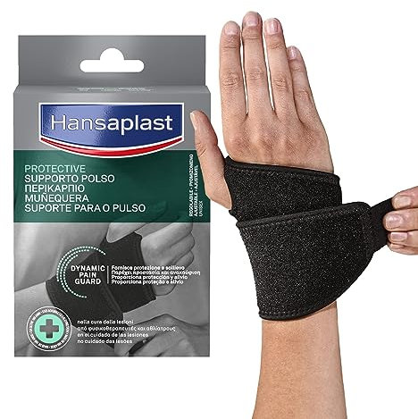 Hansaplast Sport Supporto Polso, Fascia polso per protezione e sollievo, Polsiera ortopedica con regolazione della pressione, Tutore polso in materiale Thermo-Tech