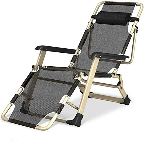 Leichter, übergroßer XL-Liegestuhl, Zero-Gravity-Stuhl, zusammenklappbare und verstellbare Sonnenliege mit Kopfkissen, Liegestühle, Baumwollkissen für Garten, Außenterrasse, Belastung bis zu 300 kg,