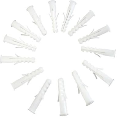 100 pezzi 5/6/7/8/10/12/14 mm PE Expand Nail plastica tubo di espansione tubo tasselli a muro(14mm)
