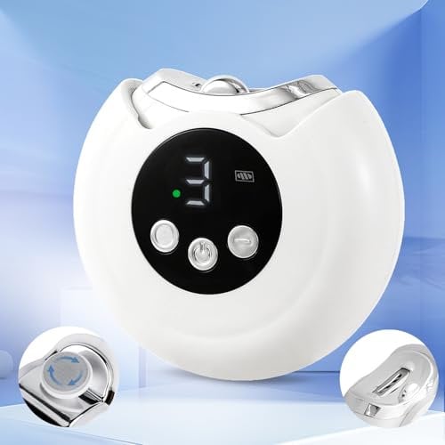 Yibosoar Electric Automatic Nail Clipper with LED Light & 3 Speeds, Fingernail Cutter and Polisher 2 in1 Nail Scraps Storage Rechargeable Safety Fingernail Trimmer for Baby Seniors and Adult Gift