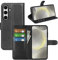 BOCTECH Funda para Samsung Galaxy S24 FE, Carcasa con Tapa Flip Case Libro de Cuero PU Piel y Silicona Suave Cartera Cover Antigolpes con Cierre Magnético, Ranura para Tarjeta y Soporte, Negro