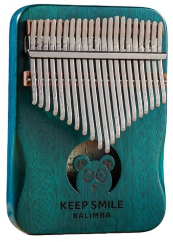 Kalimba Daumenklavier 21 Tasten/17 Tasten Fingerklavier Tragbares Musikinstrument für Anfänger, Musikgeschenke für Musikliebhaber (Panda, Groß)