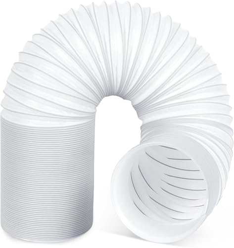 LINGKY Abluftschlauch Weiß Ø150mm Länge 2m Flexibel PVC Schlauch für Klimaanlagen Wäschetrockner Abzugshaube Mobile Klimaanlage