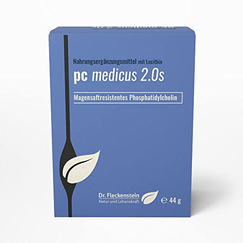 Dr.Fleckenstein PC medicus 2.0S, 83% Phosphatidylcholin (Soja Lecithin), hochdosiert, magensaftresistent, neu als Nahrungsergänzungsmittel, 90 Kapseln