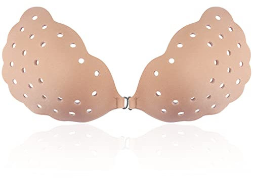 Niidor Sticky Bra, Breathable Strapless Bra Adhesive Push Up Backless Bras