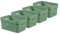 Curver Infinity Dots Set of 4 Rectangular 100% Recycled Small Storage Boxes 4.5 Litres - Green