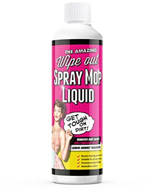 Wipeout - Spray Mop Liquid Detergent Refill Solution - Ready To Use Floor Cleaner | Lemon Sherbet Fragrance 500ml