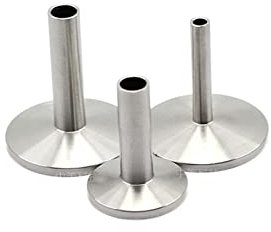 PSKOO Kompatibel mit KF25 Vakuum-Klemmverbindung KF-Flansch an VCR-Verbindung 304 Edelstahl-Ferrulen-Vakuumverbindungsstecker (Color : Silver, Size : K25-12.7mm)