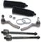 ATEC Germany 2x Spurstange vorne links & rechts, 2x Spurstangenkopf vorne links & rechts, 1x Lenkmanschettensatz, Kompatibel mit MERCEDES C-Klasse (W203) (CL203)(S203), CLC (CL203), CLK (C209)(A209)