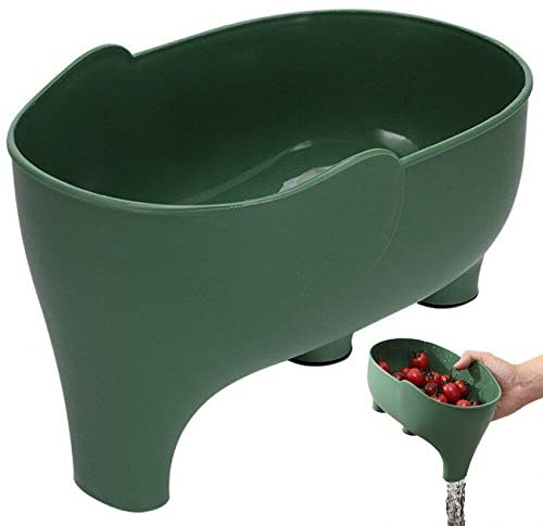 Multipurpose Drain Sink Basket Elephant Design Kitchen Storage Drain Basket Household Fruit and Vegetable Strainer Basket