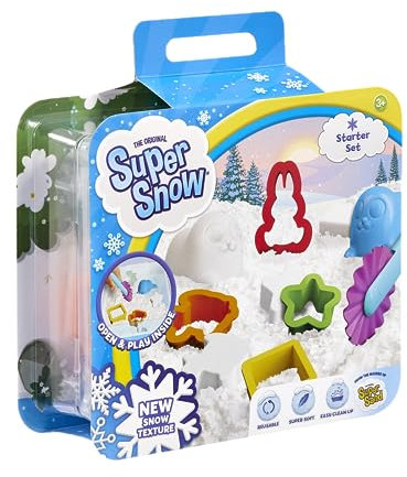 Goliath Super Snow: Starter Set, Magischer Sand ab 3 Jahren, Neue Textur, fühlt sich weich an, trocknet nicht aus, von den Machern von Super Sand