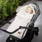 Joyz Babyfußsack, Creme, Universal Fußsack für Babyschale, Kinderwagen & Buggy, Sitzauflage aus Fleece, Kuschelsack mit Reißverschluss, Kopfteil & Tasche, Wetterfest, Antirutschnoppen, Winterfußsack
