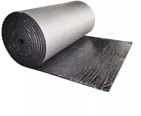 AITAF 5mm Isolant Thermique Auto-adhésif Rouleau Réfléchissant en Mousse D'aluminium pour Sols, Toits, Portes De Garage Et Camping-Cars Couche D’Isolation en Caoutchouc Autocollant (Size : 1mx5m)